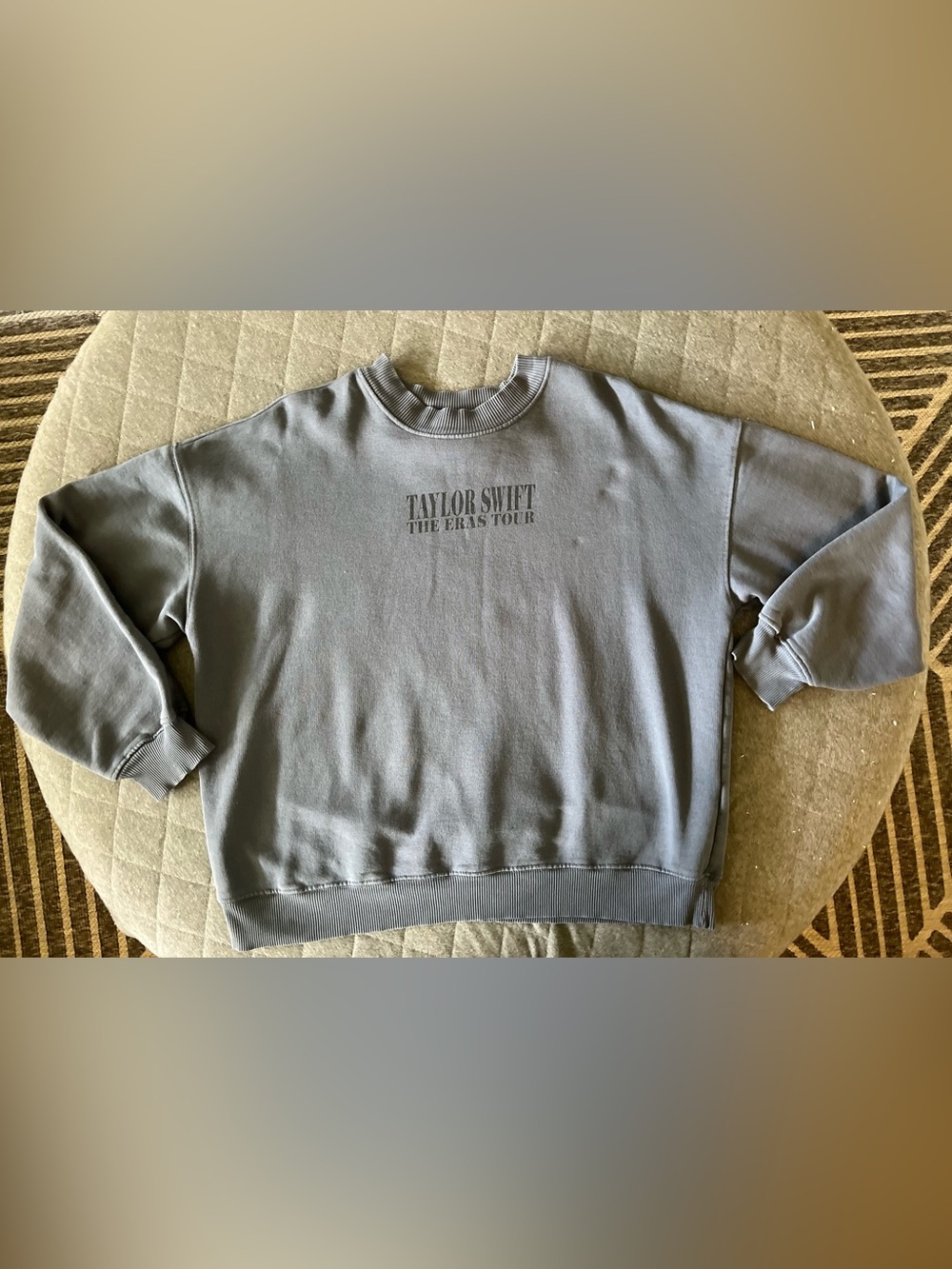 TAYLOR SWIFT ERAS TOUR Medium Blue Gray Official Merch 2023-24 Tour Sweatshirt